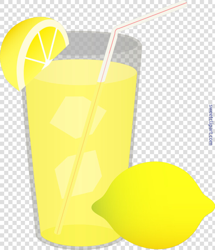 Iced Glass Straw Lemon Wedge Clip Art   Lemonade Clip Art  HD Png DownloadTransparent PNG