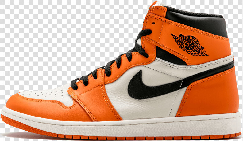 Air Jordan 1 Reverse Shattered Backboard   Jordan 1 Orange White  HD Png DownloadTransparent PNG