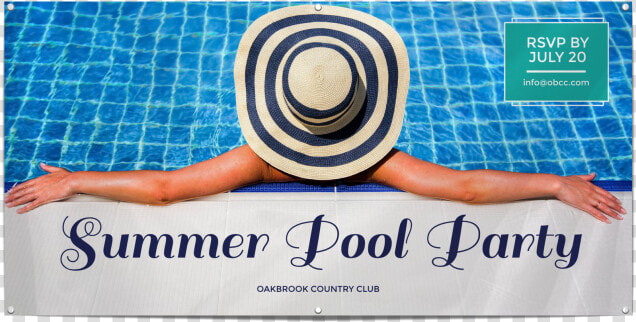 Summer Pool Party Banner Template Preview   Swimming Pool  HD Png DownloadTransparent PNG