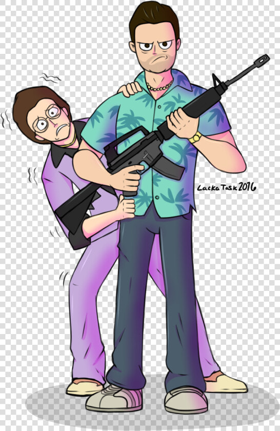 Tommy And Ken From Gta Vice City Just Finished The   Tommy Gta Vice City Png  Transparent PngTransparent PNG