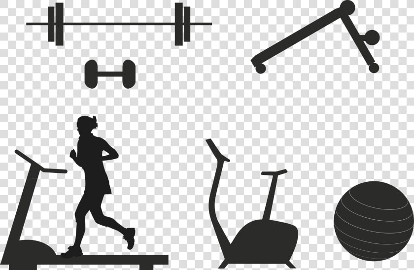 Gym Equipments Png Image   Black And White Fitness Equipment  Transparent PngTransparent PNG