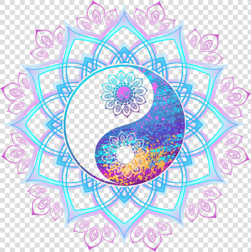 Color Mandalas Yin Yang  HD Png DownloadTransparent PNG