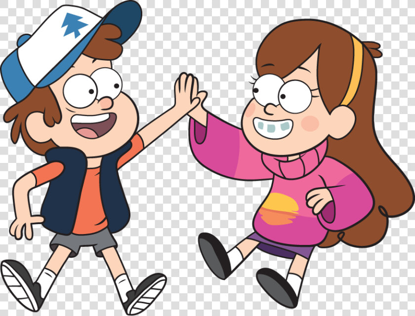 Beautiful High Five Clipart Free 16576 Clipartio Kids   Mabel And Dipper High Five  HD Png DownloadTransparent PNG