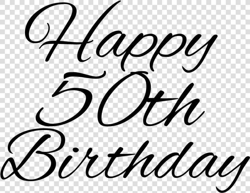 Happy 50th Birthday   Happy 50th Birthday Writing  HD Png DownloadTransparent PNG