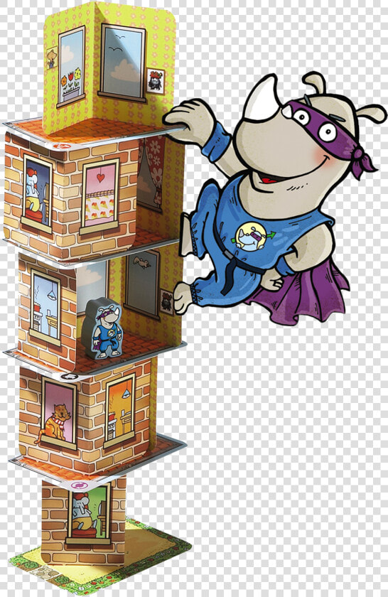 Rhino Hero Card Stacking Game  HD Png DownloadTransparent PNG