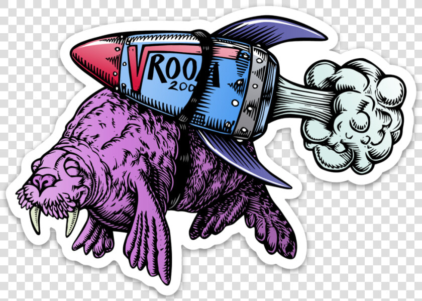 Image Of Vroom Walrus Sticker  HD Png DownloadTransparent PNG