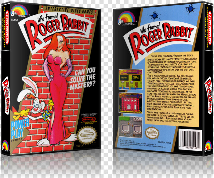 Framed Roger Rabbit Nes Box  HD Png DownloadTransparent PNG