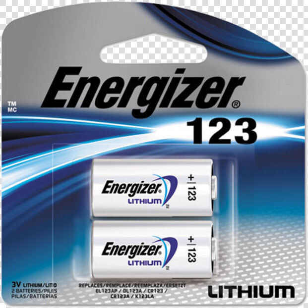 Energizer 123 Lithium Batteries  HD Png DownloadTransparent PNG