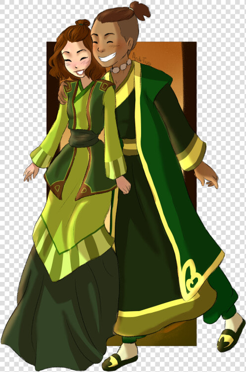 Avatar The Last Airbender Katara And Toph Dress  HD Png DownloadTransparent PNG