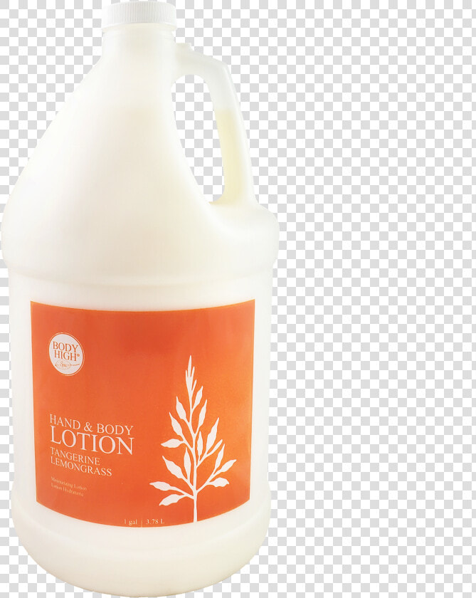 Body High Tangerine Lemongrass Lotion 1 Gallon Bottle   Plastic Bottle  HD Png DownloadTransparent PNG