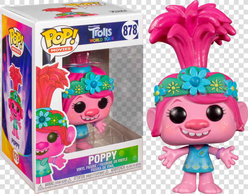 Funko Pop Movies Trolls World Tour Poppy  HD Png DownloadTransparent PNG