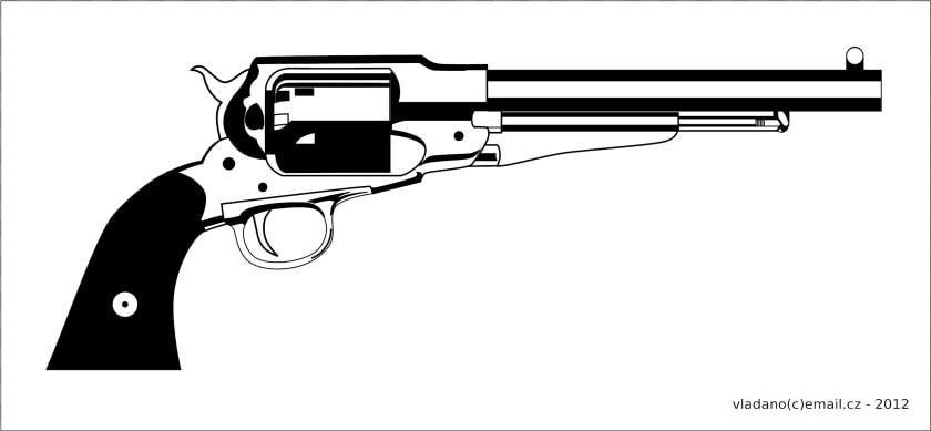 Revolver Remington 1858 New Model Army Clip Arts   Revolver Car Sticker  HD Png DownloadTransparent PNG