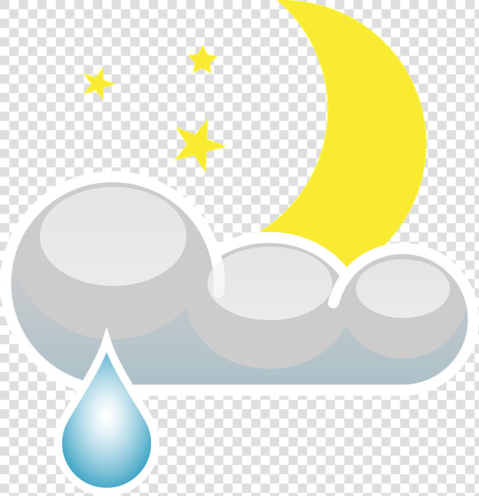 Moon  Stars  Night  Cloudy  Rainy  Rain  Clouds   Night Clipart Png  Transparent PngTransparent PNG