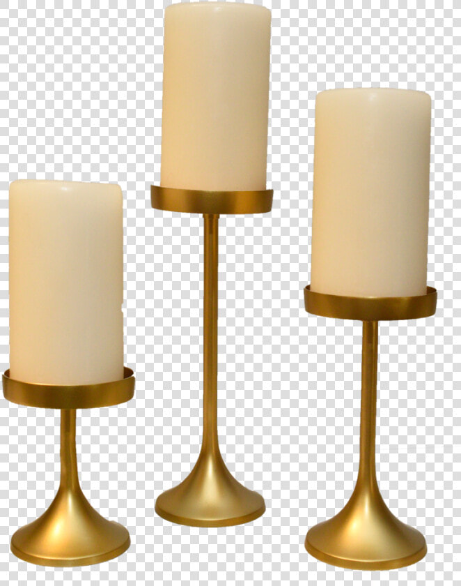 Modern Gold Pillar Candlesticks  Gold Candlesticks    Tabletop Decor Png  Transparent PngTransparent PNG