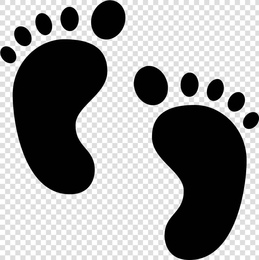 Free Baby Feet Icon 375730   Baby Feet Clipart Black And White  HD Png DownloadTransparent PNG