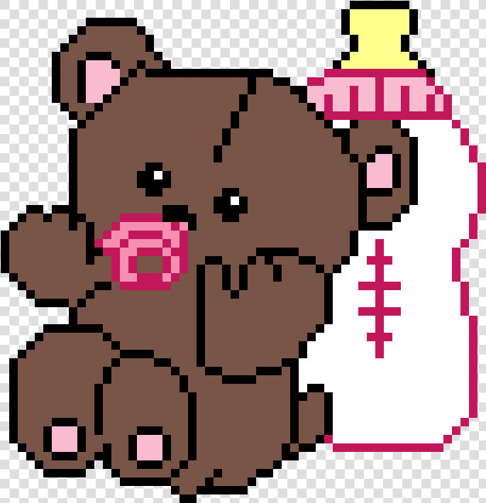 Teddy Bear With Pacifier And Baby Bottle   Cartoon Bear With Pacifier  HD Png DownloadTransparent PNG