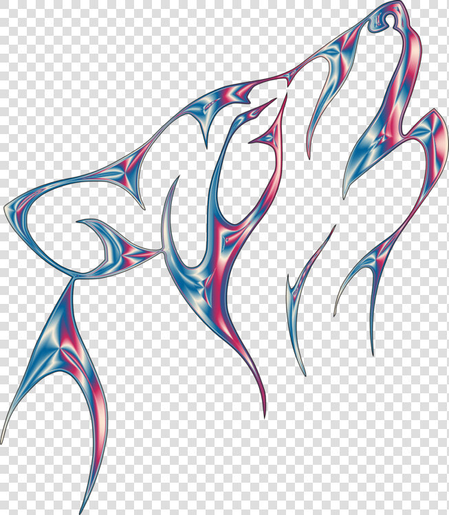 Line Art art fish   First Nations Art Wolf  HD Png DownloadTransparent PNG