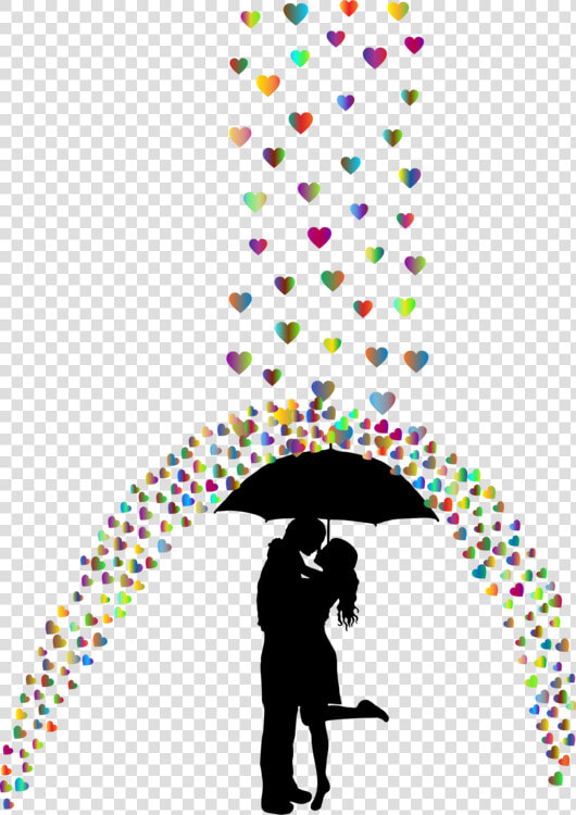 Human Behavior art area   Silhouette Couple Kissing Painting  HD Png DownloadTransparent PNG