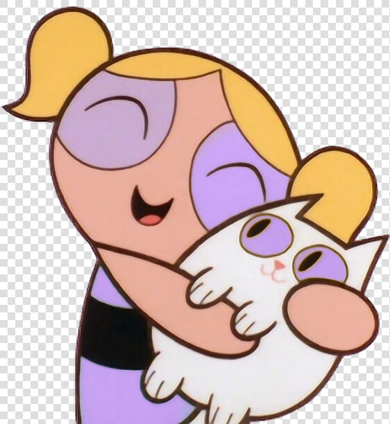  bubbles  powerpuffgirls  purple  cat  hug  cute  cartoon   Power Puff Girls Icons  HD Png DownloadTransparent PNG