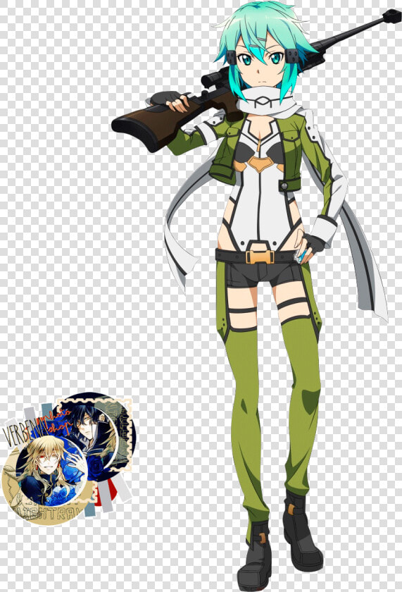 Render Shino Asada Sao By Semiramida By Princessester   Sao Sinon Holding Sniper  HD Png DownloadTransparent PNG