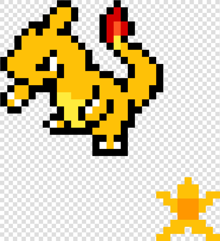 Charmander Charmeleon Charizard Pixel Art  HD Png DownloadTransparent PNG