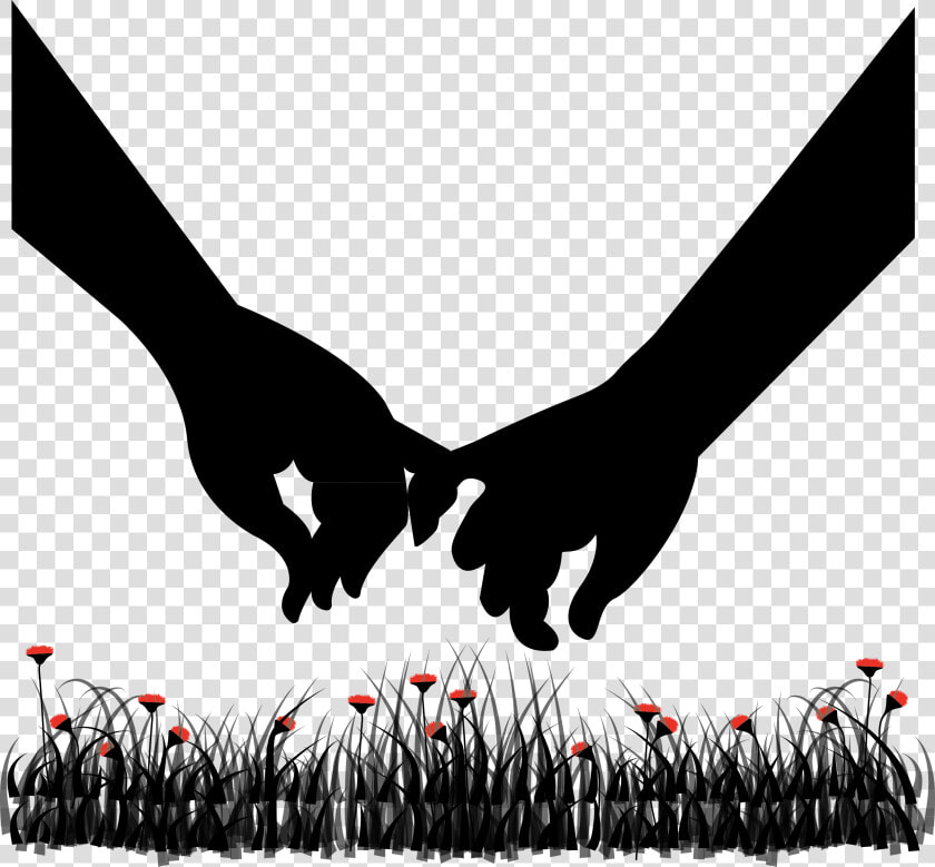 Romance Silhouette Holding Hands   Couple Holding Hands Vector  HD Png DownloadTransparent PNG