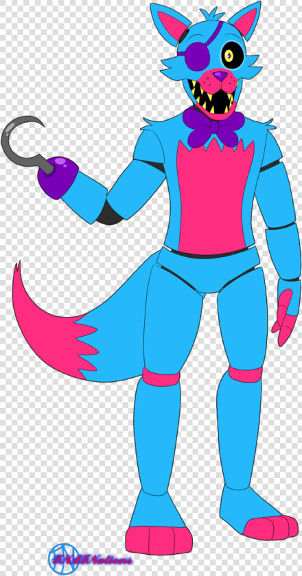 Blue Blacklight Foxy By Fnafnations Fnaf Five Night   Fnaf Toy Freddy By Fnafnations Deviantart  HD Png DownloadTransparent PNG