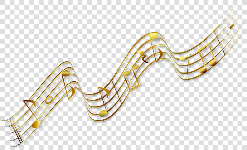 Flying Score Remix   Gold Music Notes Clipart  HD Png DownloadTransparent PNG