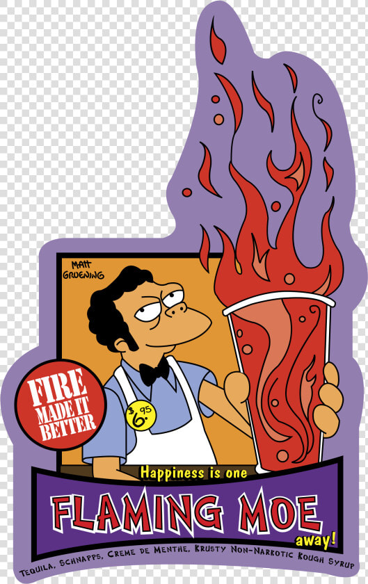 The Simpsons Logo Png Transparent   Sticker Flaming Moe Los Simpson  Png DownloadTransparent PNG