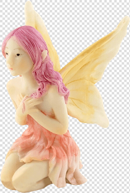 Kneeling Pink Fairy   Figurine  HD Png DownloadTransparent PNG