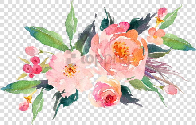 Watercolor Flowers Png Peach Transparent Image With   Transparent Background Watercolor Flowers Png  Png DownloadTransparent PNG