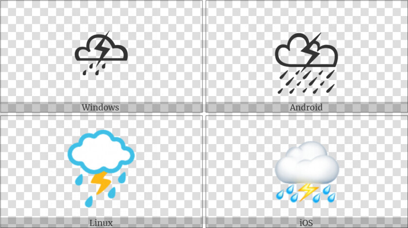 Thunder Cloud And Rain On Various Operating Systems  HD Png DownloadTransparent PNG