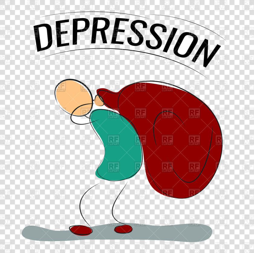 Depression Man Bears Big Sack Concept Vector Image   Dibujos De La Gran Depresion  HD Png DownloadTransparent PNG