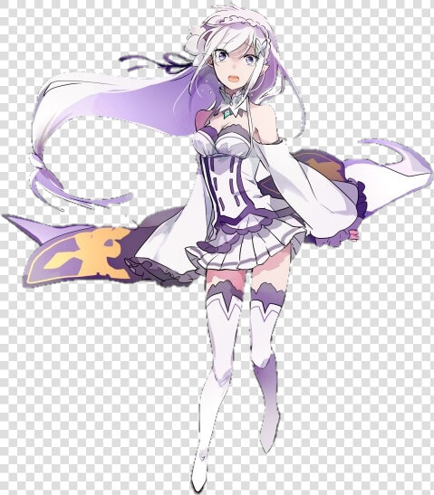 Zero Drawing Anime   Emilia Re Zero Sticker  HD Png DownloadTransparent PNG