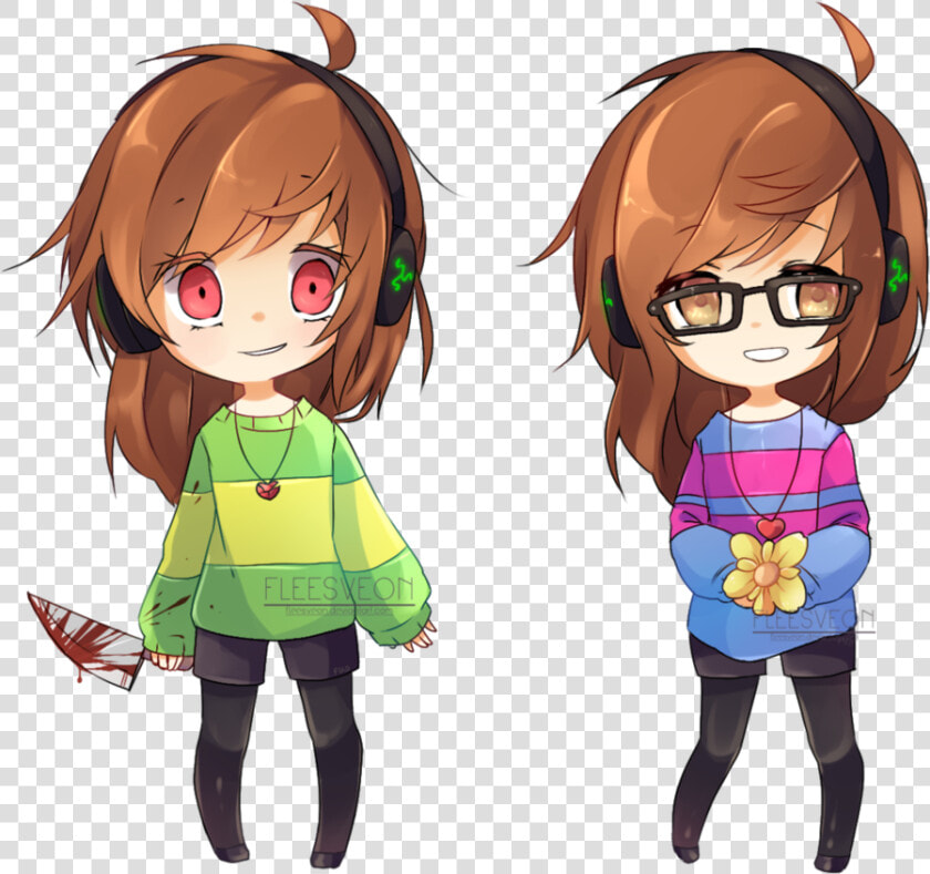 Cute Frisk And Chara Undertale  HD Png DownloadTransparent PNG