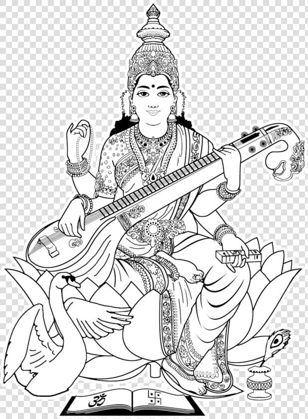 Saraswati   Sarswati Maa Clipart Png  Transparent PngTransparent PNG