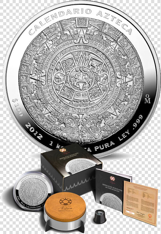 Azteekse Kalender Kilo Zilver Munt   1kg Silver Aztec Calendar  HD Png DownloadTransparent PNG