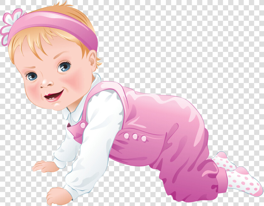 Transparent Baby Doll Png   Baby Girl Crawling Clip Art  Png DownloadTransparent PNG