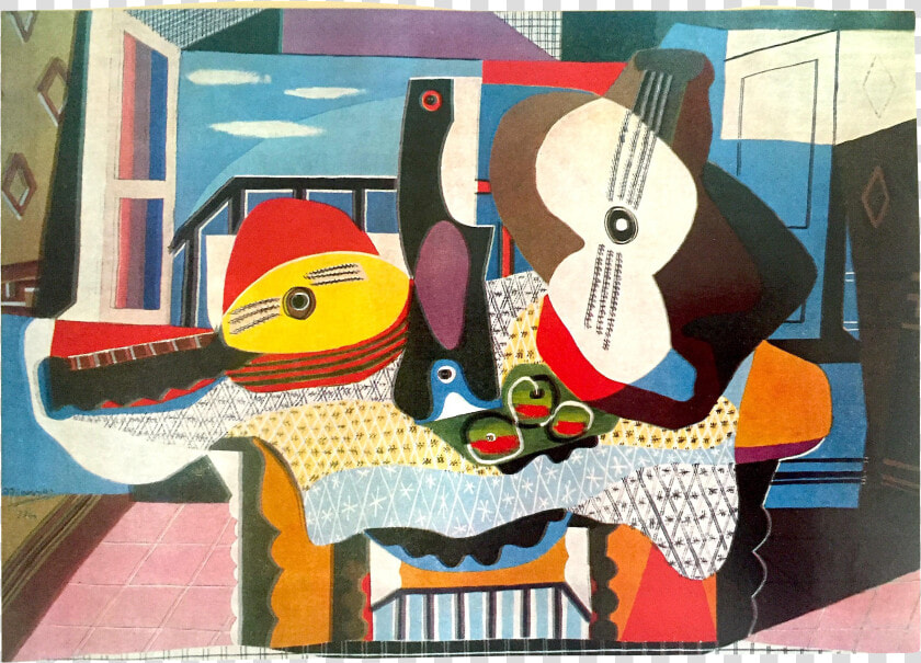 Cubism Drawing Guitar   Yves Saint Laurent Picasso  HD Png DownloadTransparent PNG