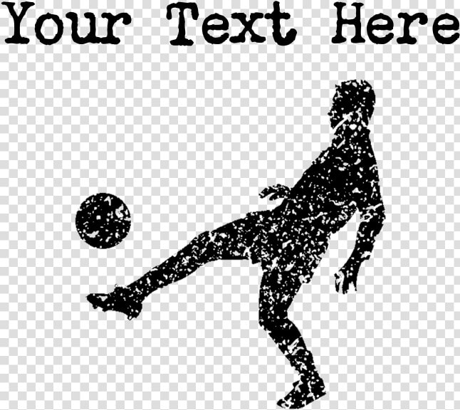 Distressed Soccer Player Silhouette Dog T   Illustration  HD Png DownloadTransparent PNG