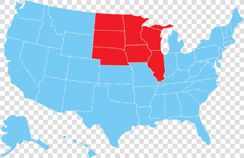 Red Vs Blue States 2016 Election  HD Png DownloadTransparent PNG