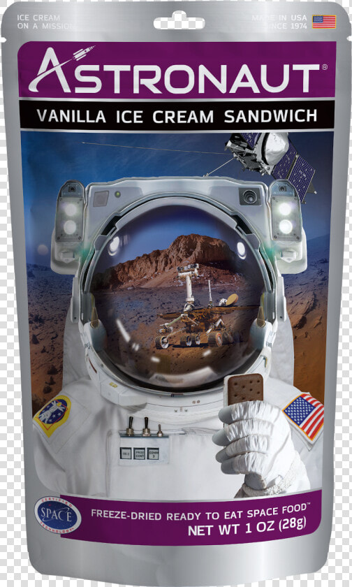 Astronaut Freeze Dried Ice Cream Sandwich 6 Vanilla   Astronaut Cookies And Cream Ice Cream Sandwich  HD Png DownloadTransparent PNG