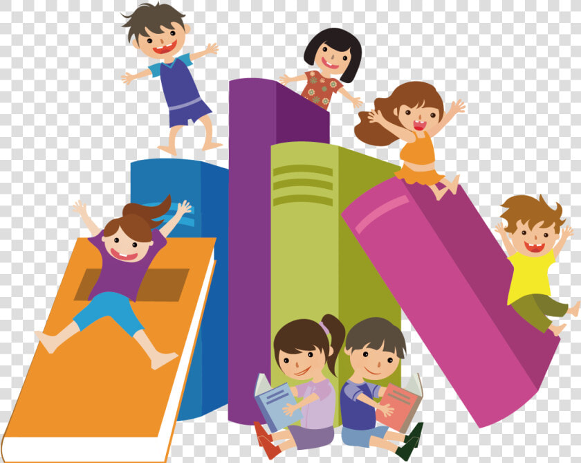 Book Child Reading Clip Art   Kids Studying Vector  HD Png DownloadTransparent PNG