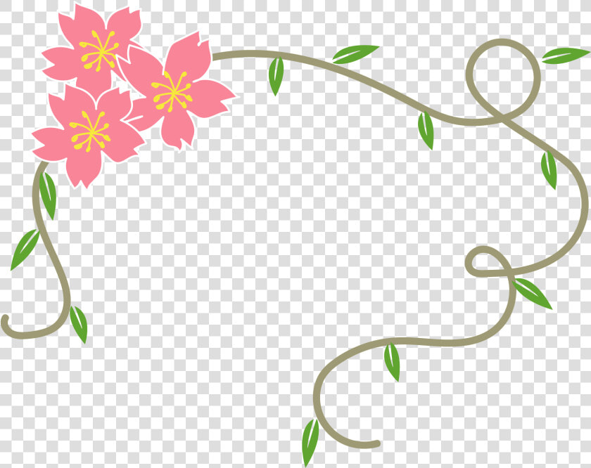 Simple Fresh Floral Decorative Border Png And Vector   Flower Simple Border Designs  Transparent PngTransparent PNG