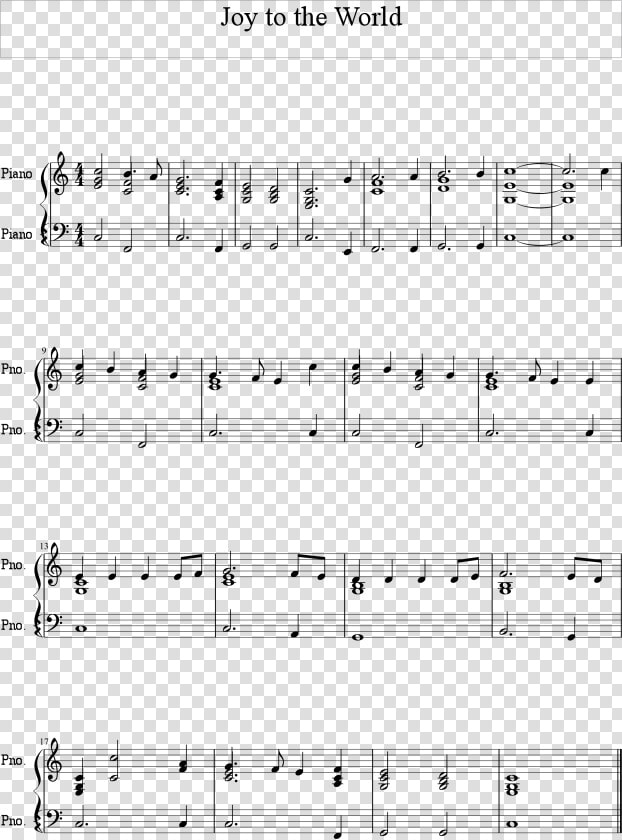 Joy To The World Chords Score   Simple Joy To The World Piano  HD Png DownloadTransparent PNG