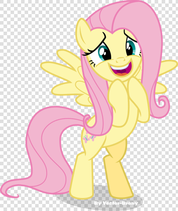 Vector brony  Bipedal  Excited  Fluttershy  Happy    Fluttershy Mlp Transparent Background  HD Png DownloadTransparent PNG