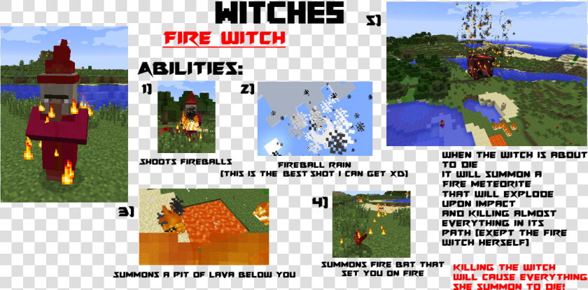 Witches Fire Witch   Witch Mod Minecraft  HD Png DownloadTransparent PNG