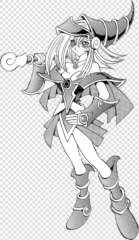 Dark Magician Girl Lineart Png   Dark Magician Girl Drawing  Transparent PngTransparent PNG