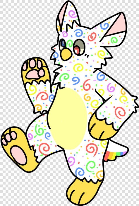 Confetti Anthro Furby   Cartoon  HD Png DownloadTransparent PNG