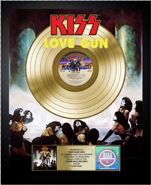 Personalized Love Gun Gold Record Award   Kiss Love Gun  HD Png DownloadTransparent PNG